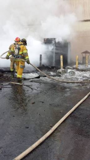 Transformer fire extinguished at the old Donsco Foundry