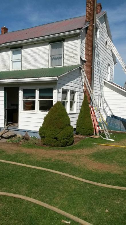 House on 2 Jerico Road with chimney fire